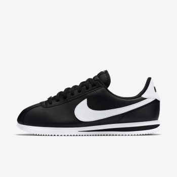 Nike Cortez Basic - Férfi Utcai Cipő - Fekete/Metal Titán/Fehér